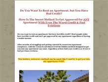 Tablet Screenshot of no-credit-check-apartments.com